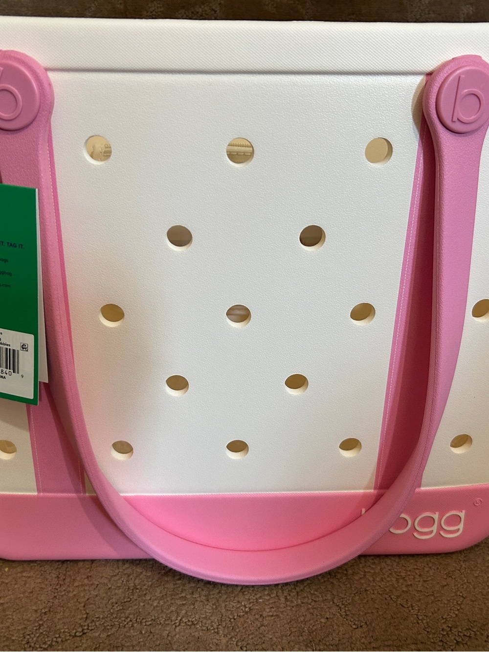 - NWT BUBBLEGUM PINK VARSITY LARGE BOGG BAG